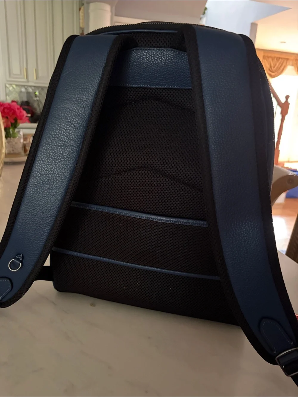 Coach Men’s Blue Pebbled Leather Backpack